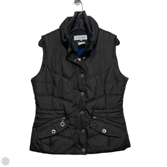 Vest Puffer & Quilted By Calvin Klein In Brown, Size: M