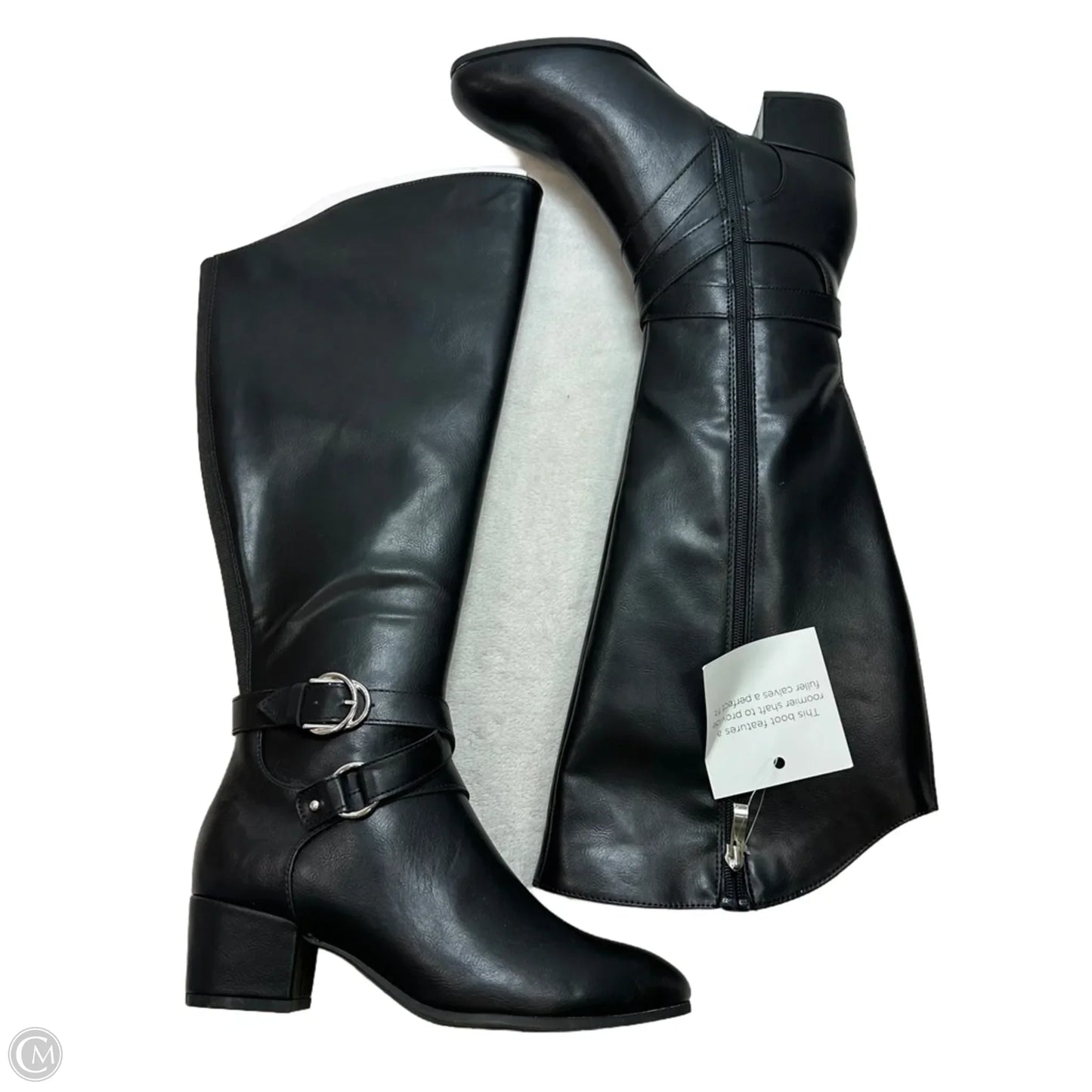 Boots Mid-calf Flats By Life Stride In Black, Size: 8