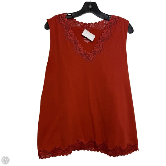 Top Sleeveless By Coldwater Creek In Copper, Size: Xl