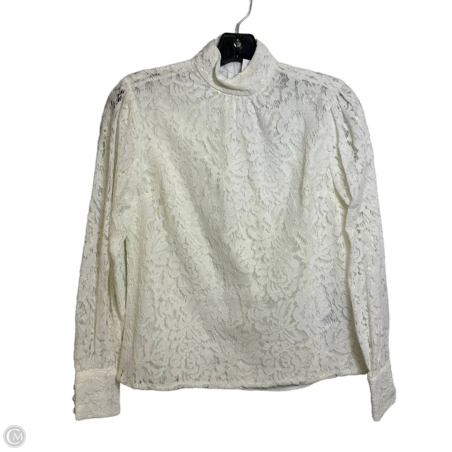 Top Long Sleeve By Lauren By Ralph Lauren In White, Size: 0p