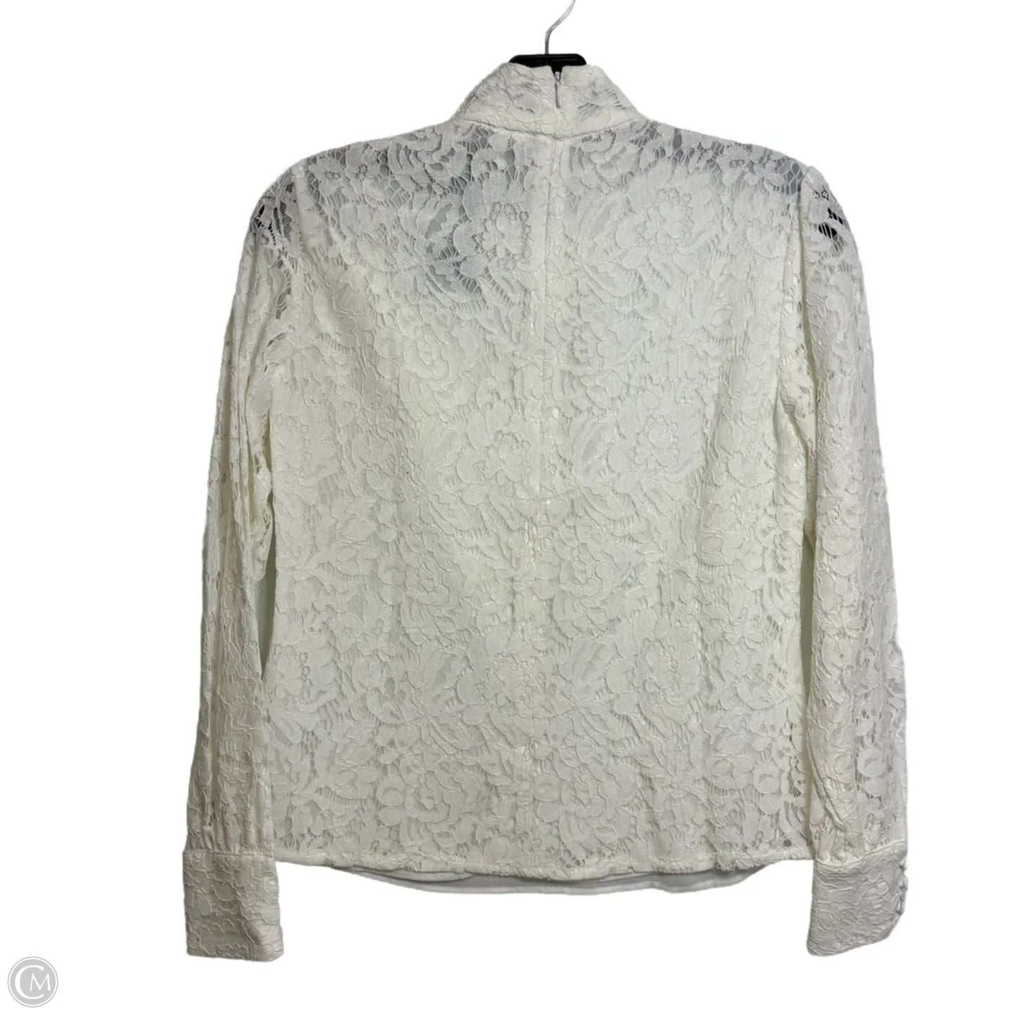 Top Long Sleeve By Lauren By Ralph Lauren In White, Size: 0p