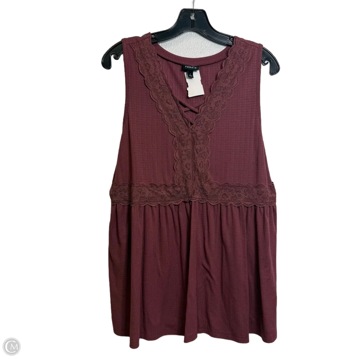 Top Sleeveless By Torrid In Mauve, Size: 1x