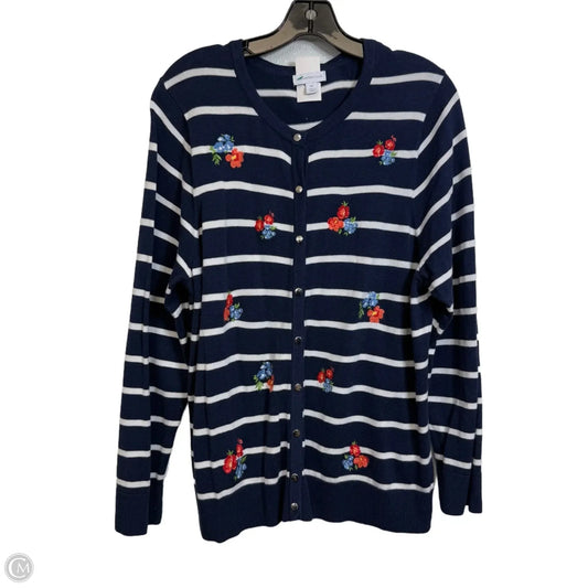 Cardigan By Charter Club In Striped Pattern, Size: Xxl