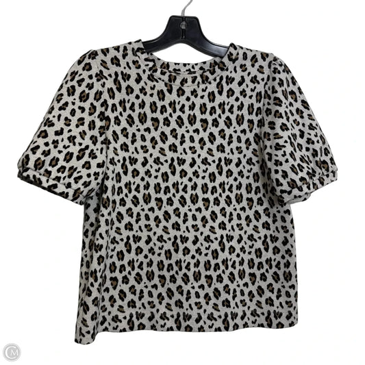 Top Short Sleeve By Loft In Animal Print, Size: S
