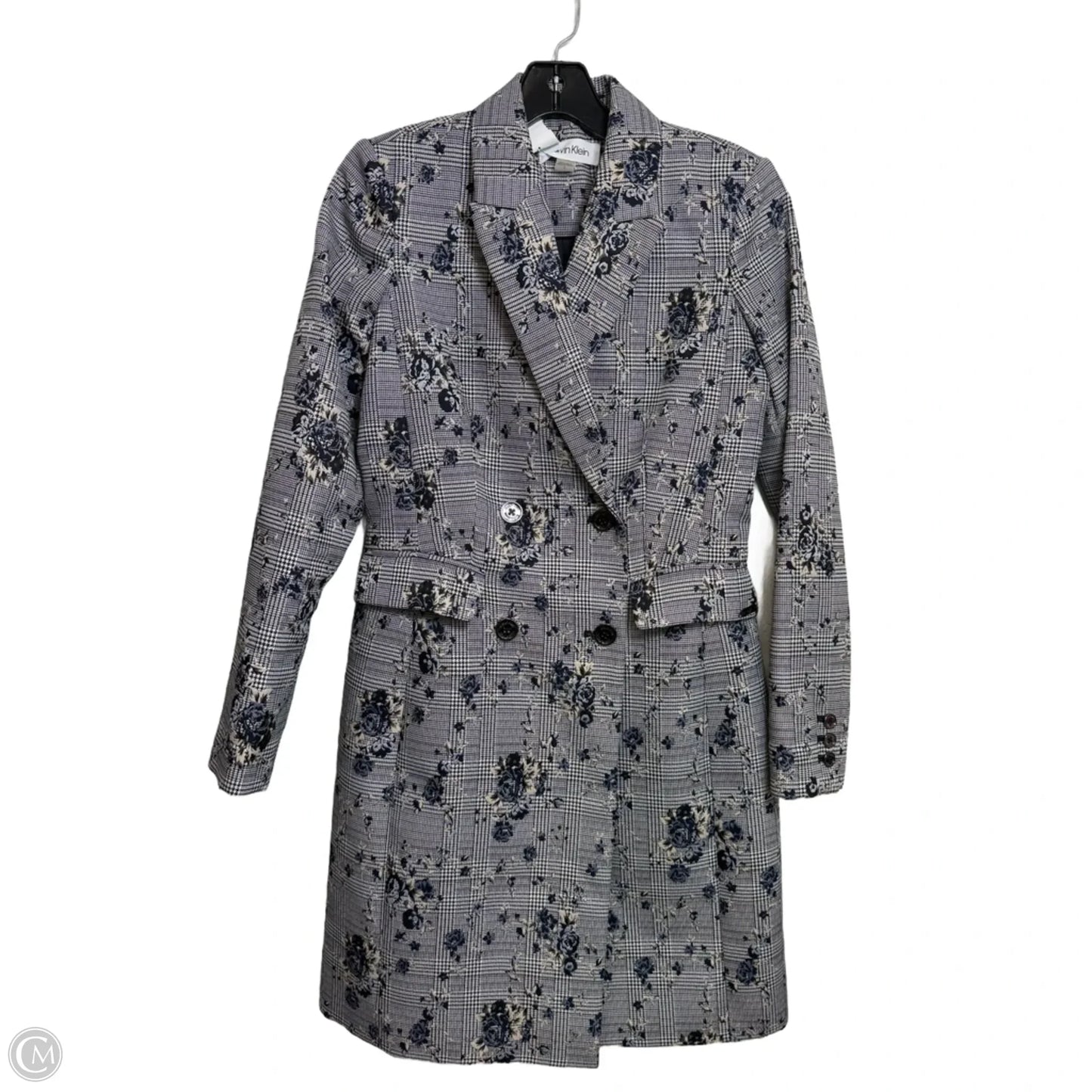 Blazer coat By Calvin Klein In Floral Print, Size: 2