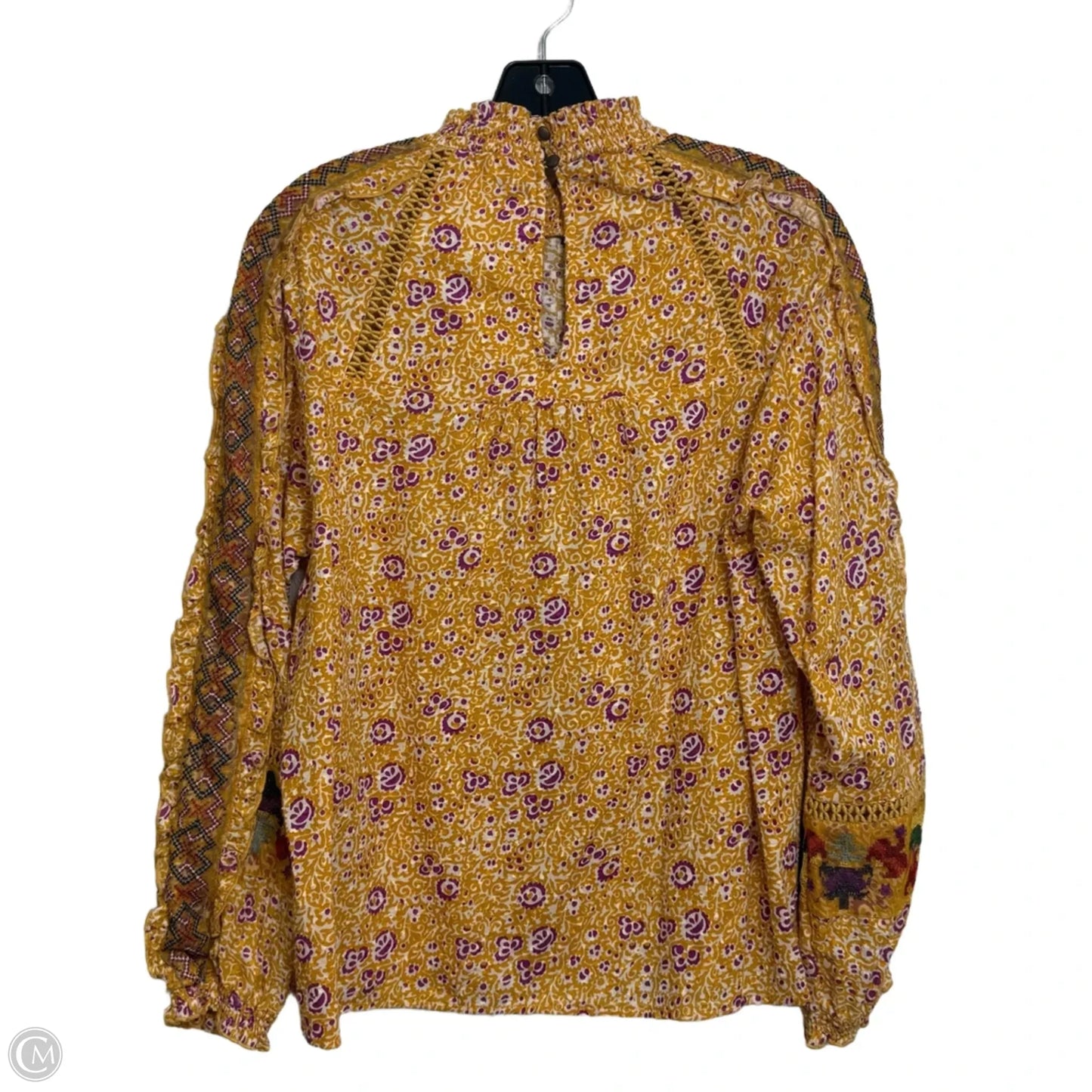 Top Long Sleeve By Maeve In Gold, Size: M