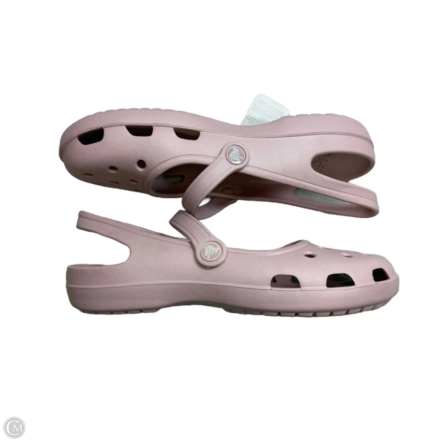 Sandals Flats By Crocs In Pink, Size: 10