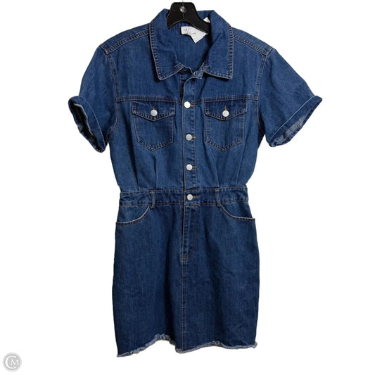 Dress Casual Short By Le Lis In Blue Denim, Size: M