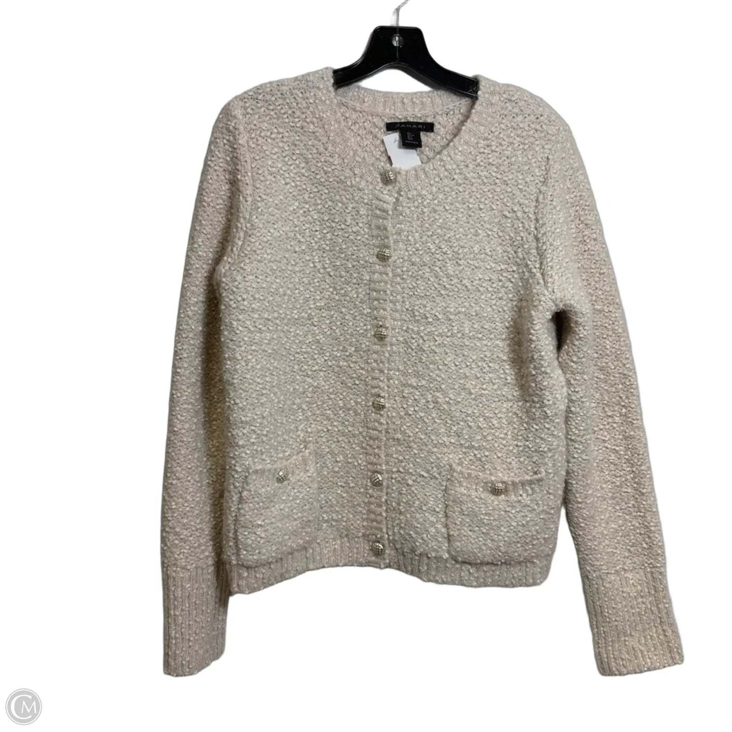Cardigan By Tahari In Beige, Size: L