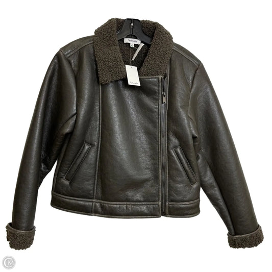 Jacket Moto By Splendid In Brown, Size: S