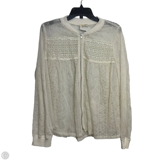 Cardigan By Mystree In Ivory, Size: L