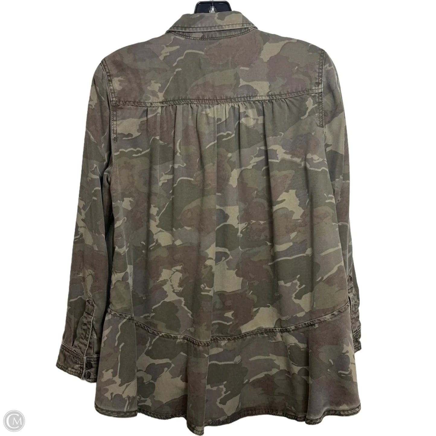 Top Long Sleeve By Anthropologie In Camouflage Print, Size: 4