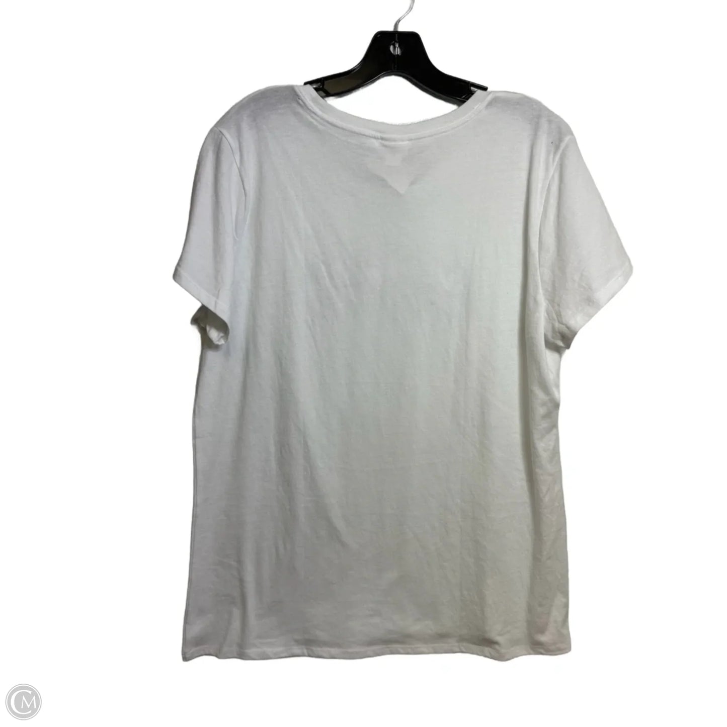 Top Short Sleeve Basic By Pink In White, Size: Xl