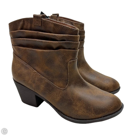 Boots Ankle Heels By Arizona In Brown, Size: 9