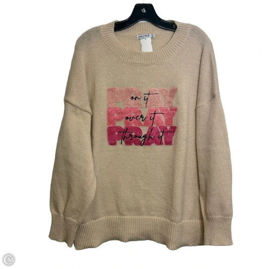 Sweater By Clothes Mentor In Pink, Size: Xl