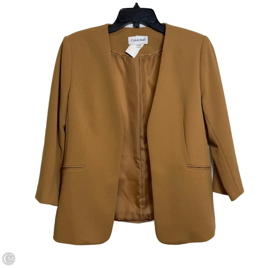 Blazer By Calvin Klein In Tan, Size: 8