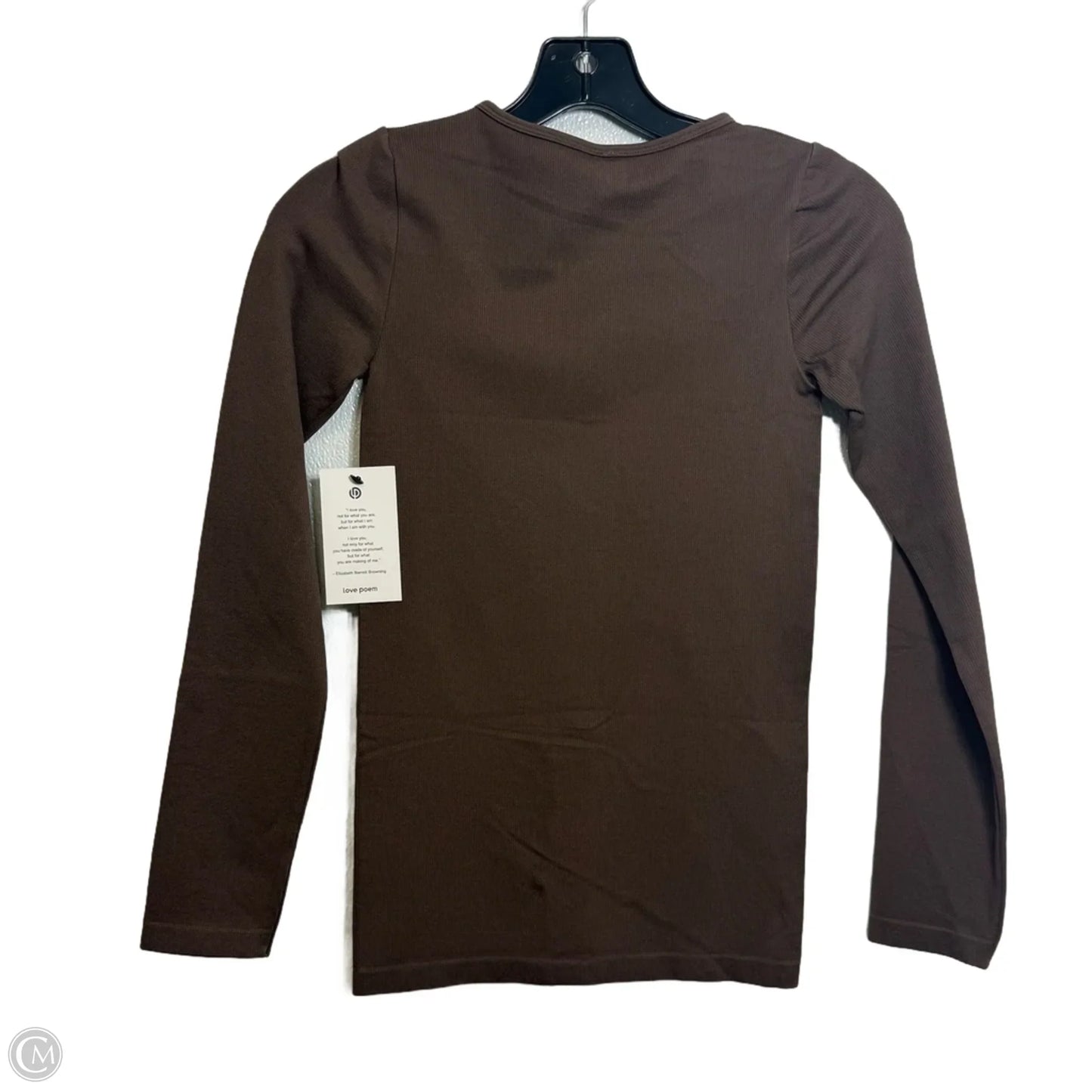 Top Long Sleeve Basic By Cmf In Brown, Size: S