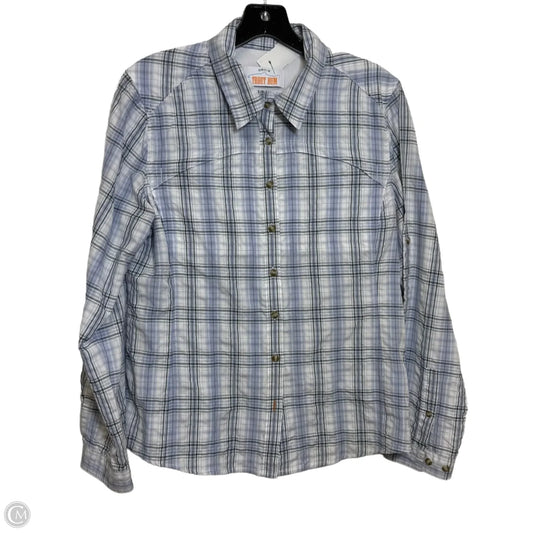 Top Long Sleeve By Orvis In Plaid Pattern, Size: M