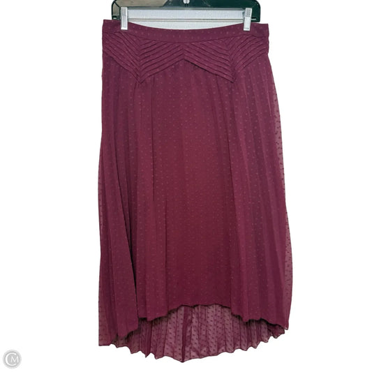 Skirt Midi By Asos In Maroon, Size: 8