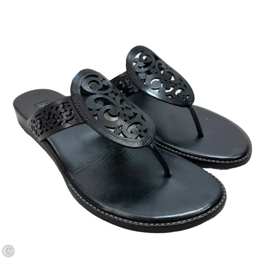 Sandals Flip Flops By Brighton In Black, Size: 7.5