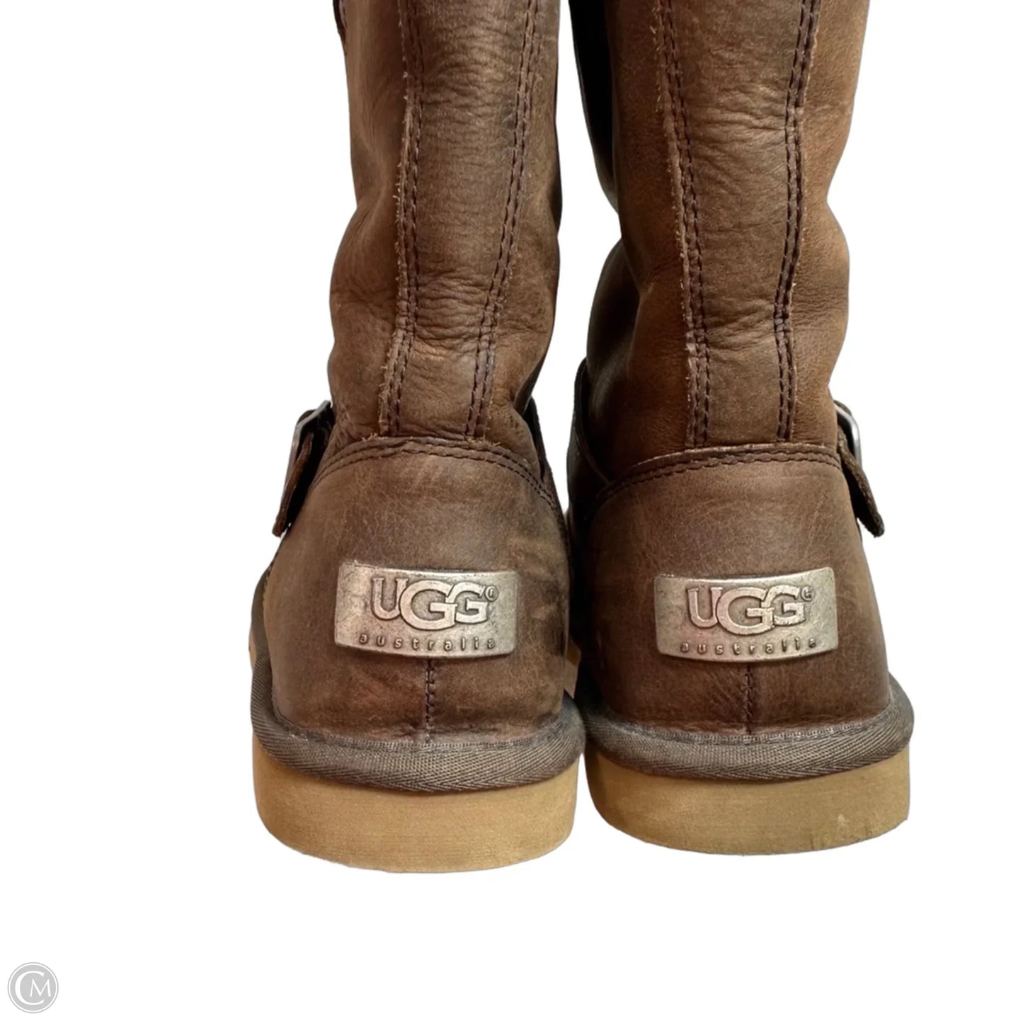 Boots Designer By Ugg In Brown, Size: 7