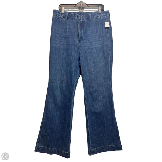 Jeans Flared By Talbots In Blue Denim, Size: 14