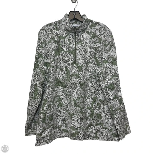 Top Long Sleeve By Talbots In Green, Size: Xl