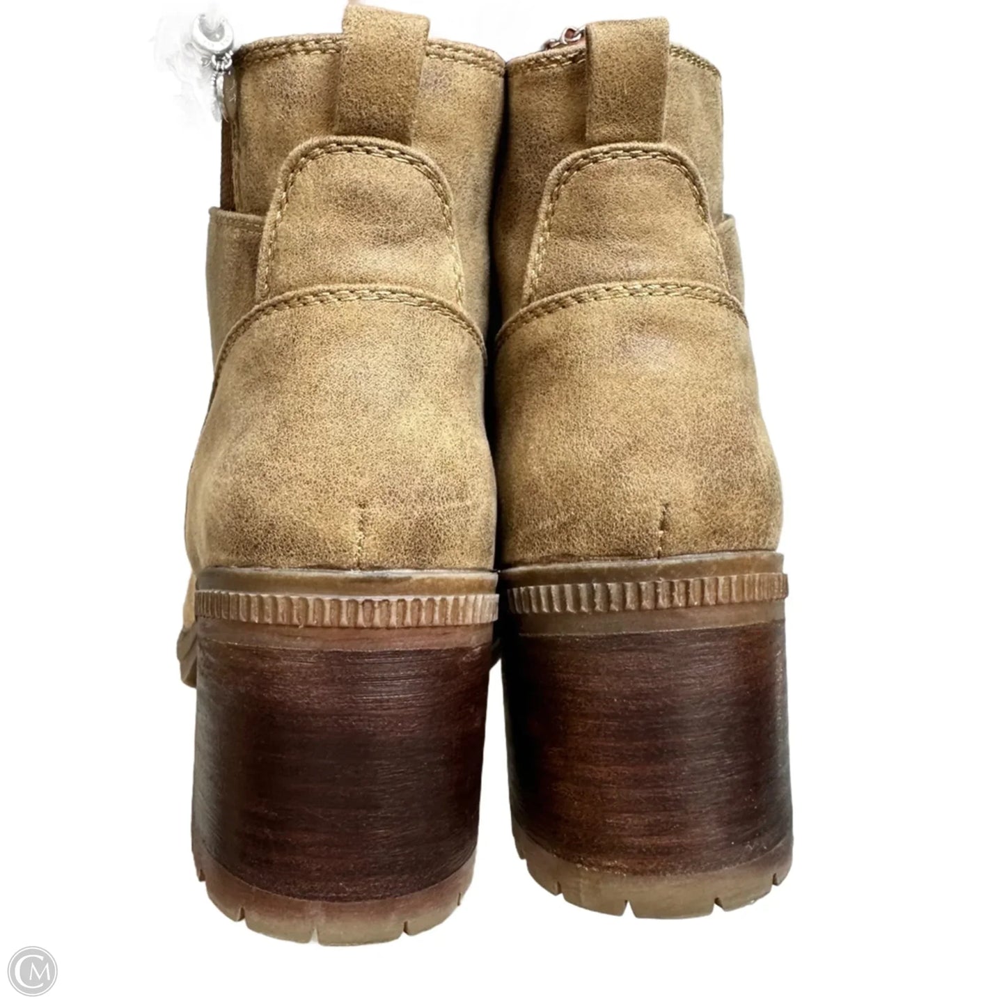 Boots Ankle Heels By Crown Vintage In Tan, Size: 9.5