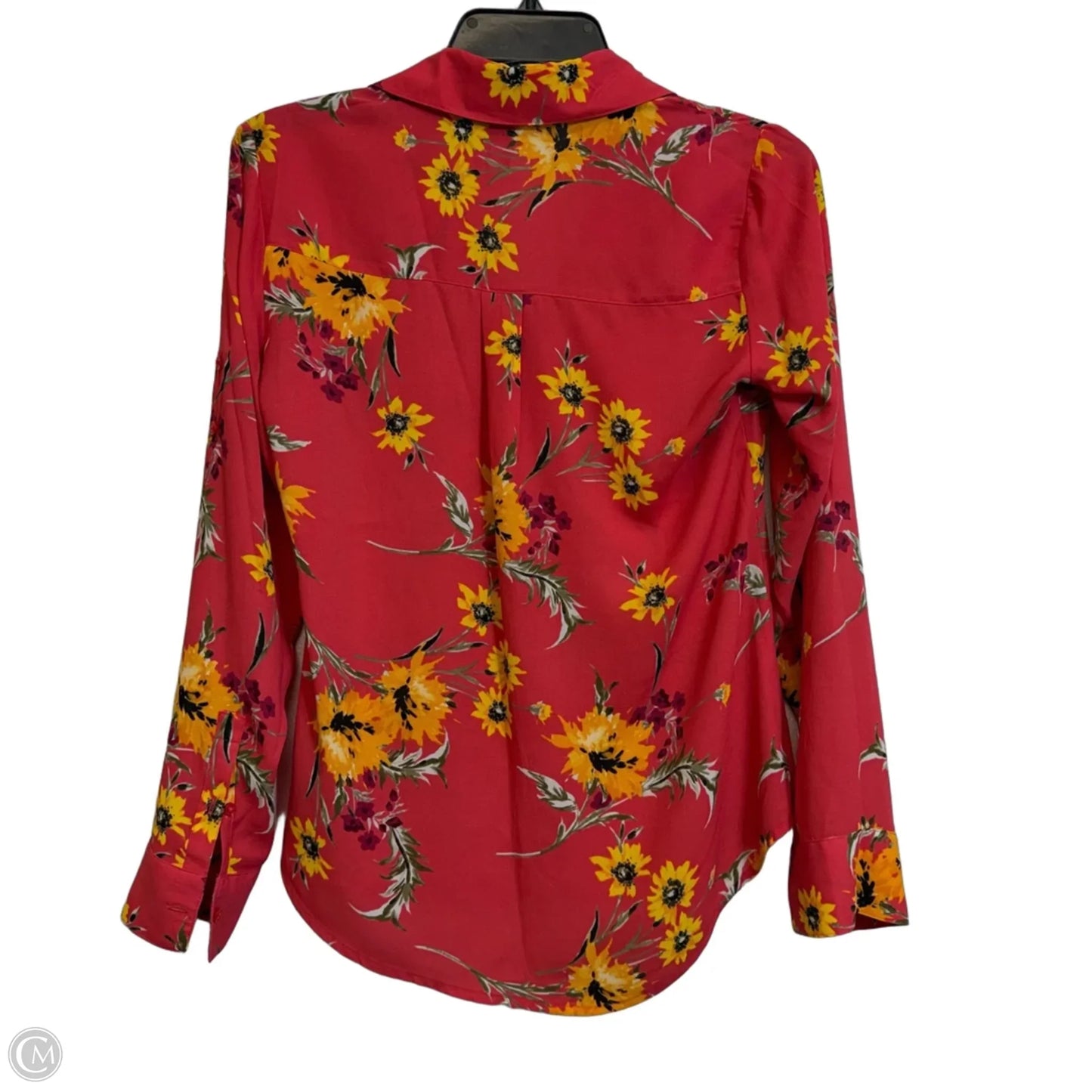 Top Long Sleeve By Express In Floral Print, Size: Xs