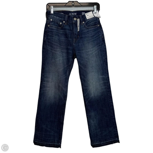 Jeans Straight By J. Crew In Blue Denim, Size: 0p