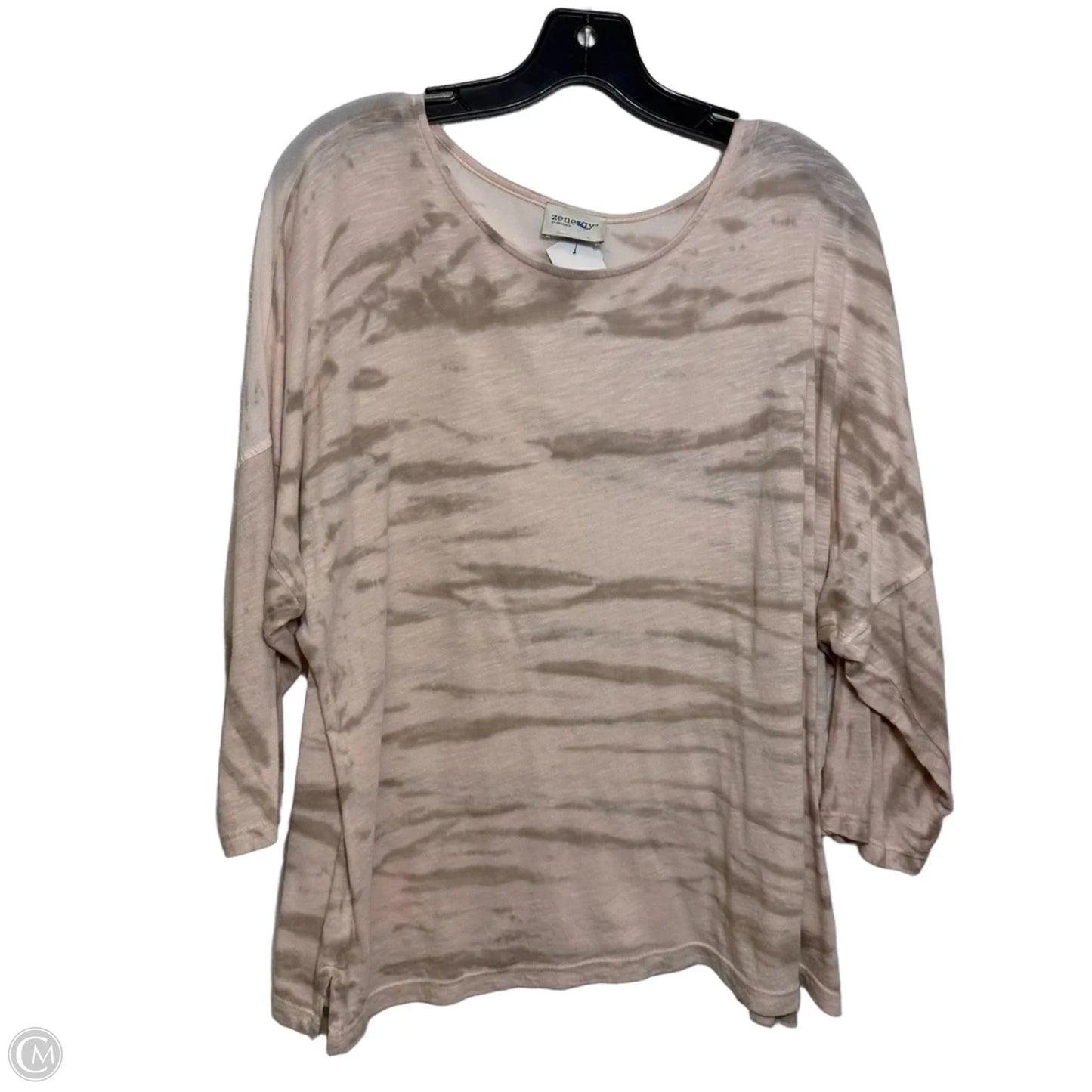 Top 3/4 Sleeve By Chicos In Tie Dye Print, Size: M