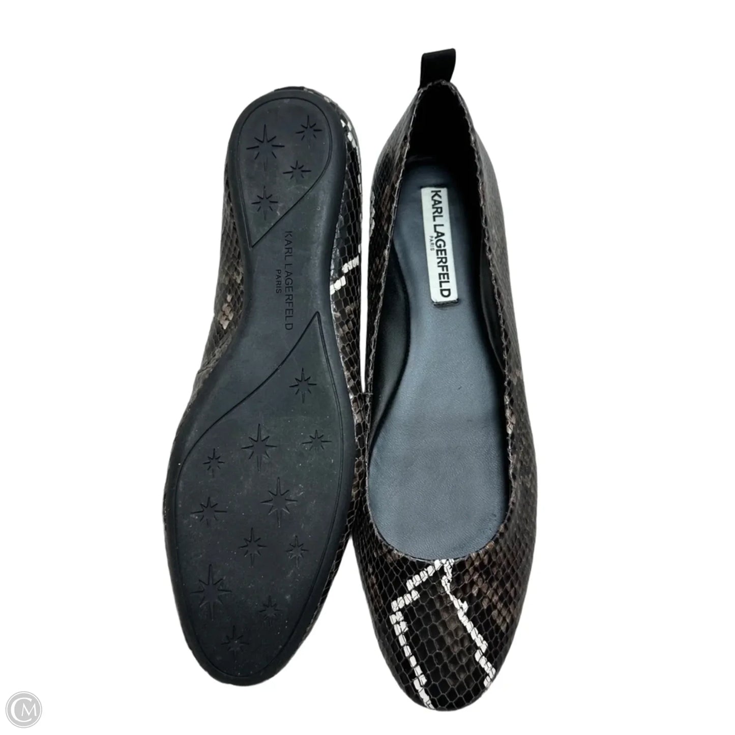 Shoes Designer By Karl Lagerfeld In Snakeskin Print, Size: 9