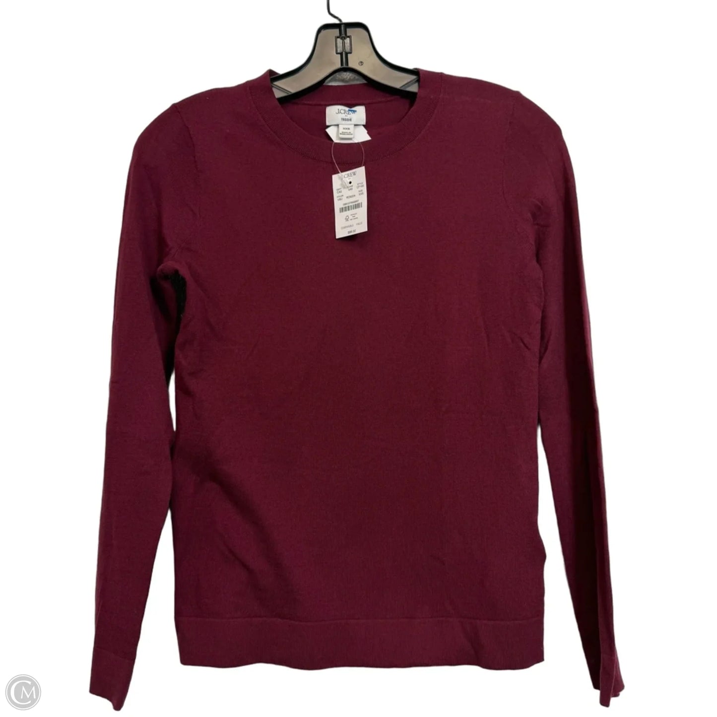 Top Long Sleeve By J. Crew In Maroon, Size: Xxs