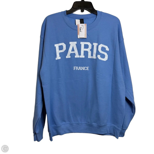 Sweatshirt Crewneck By Gildan In Blue, Size: L