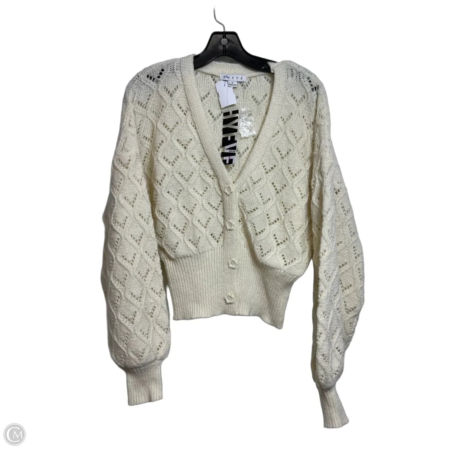 Cardigan By Hyfve In Ivory, Size: S
