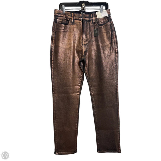 Jeans high rise Straight By Ana In Bronze, Size: 12