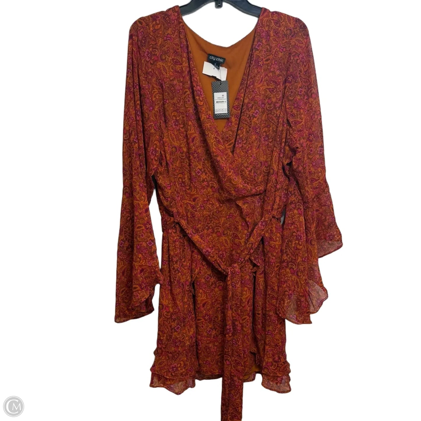 Dress Party Short By City Chic In Orange, Size: Xl