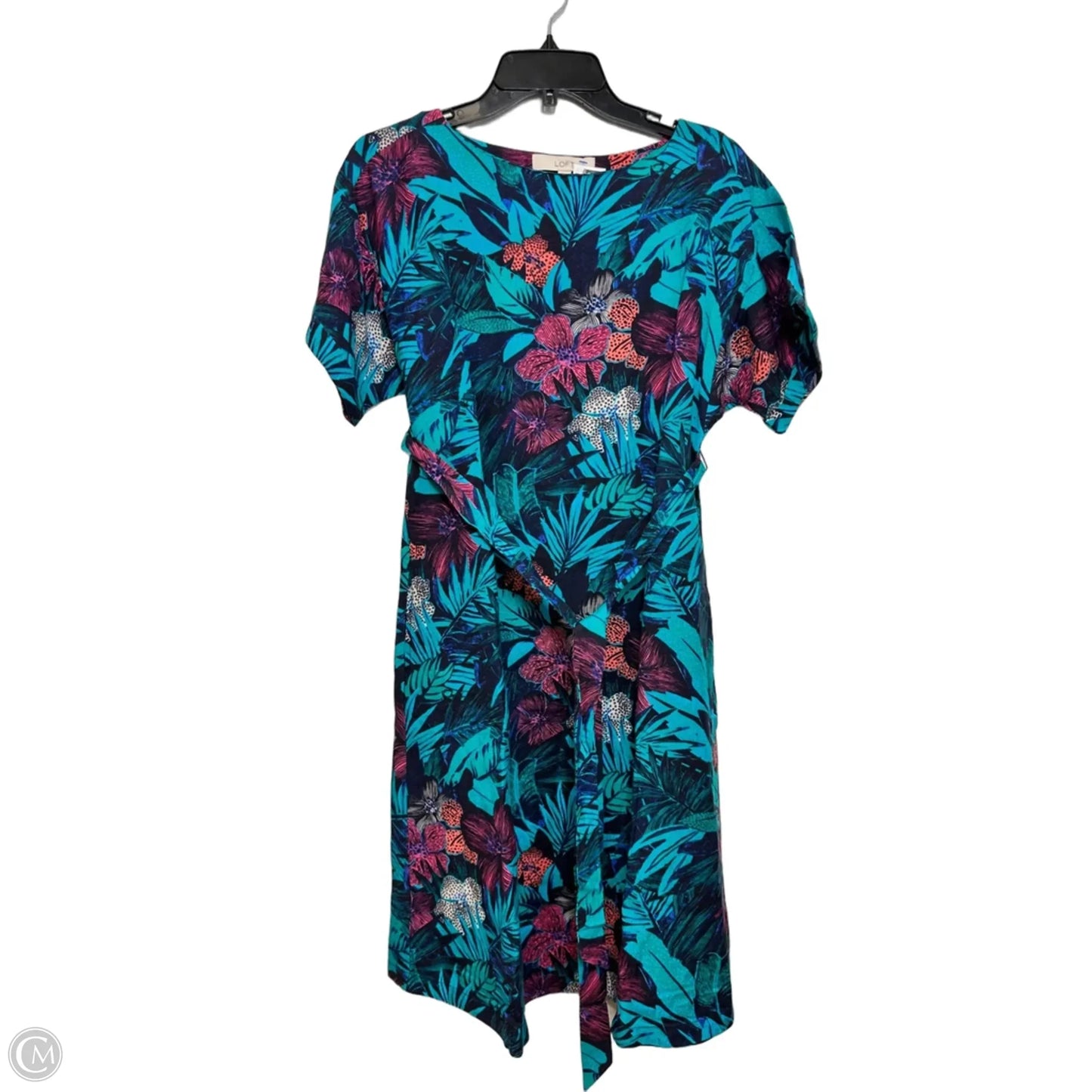 Dress Casual Midi By Loft In Floral Print, Size: Xsp