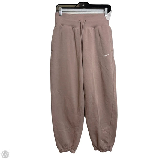 Athletic Pants By Nike Apparel In Taupe, Size: S