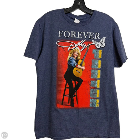 Top Short Sleeve Basic By Croft And Barrow In Navy, Size: Xl