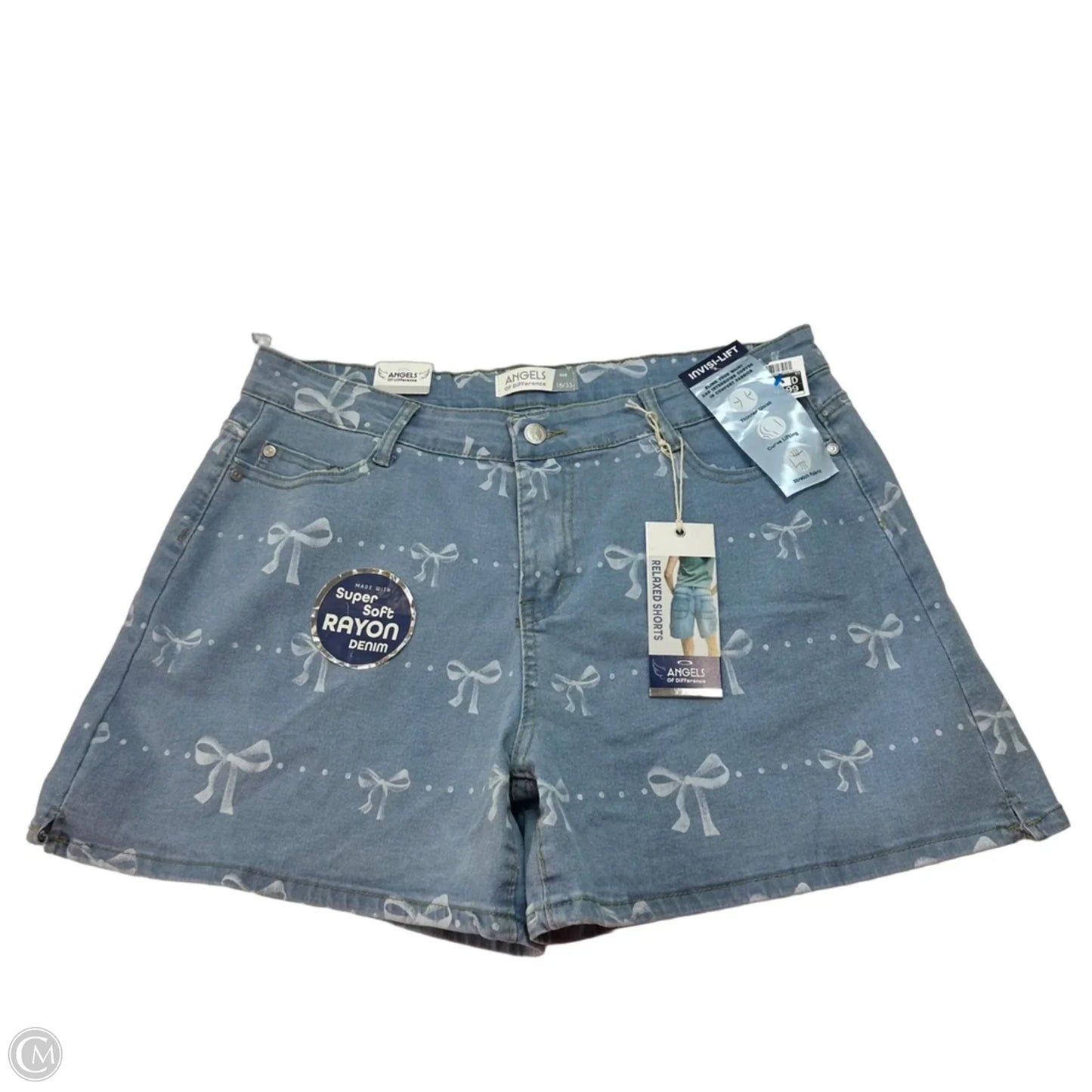 Shorts By Angels In Blue Denim, Size: 16