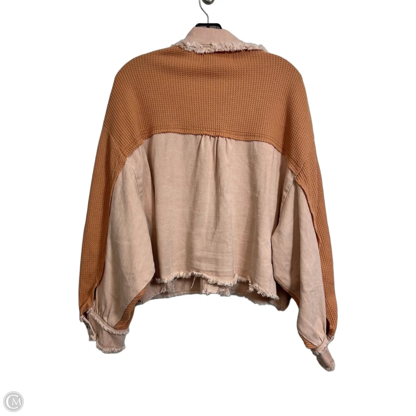 Jacket Denim By Cme In Peach, Size: M