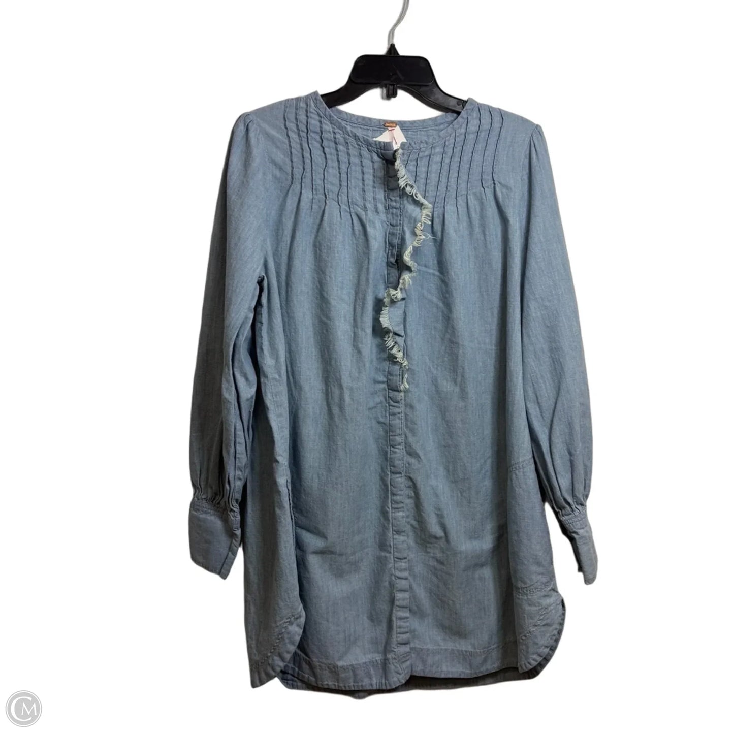 Dress Casual Short By Free People In Blue Denim, Size: S