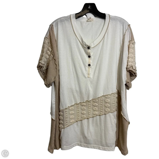 Top Short Sleeve By Pol In White, Size: M