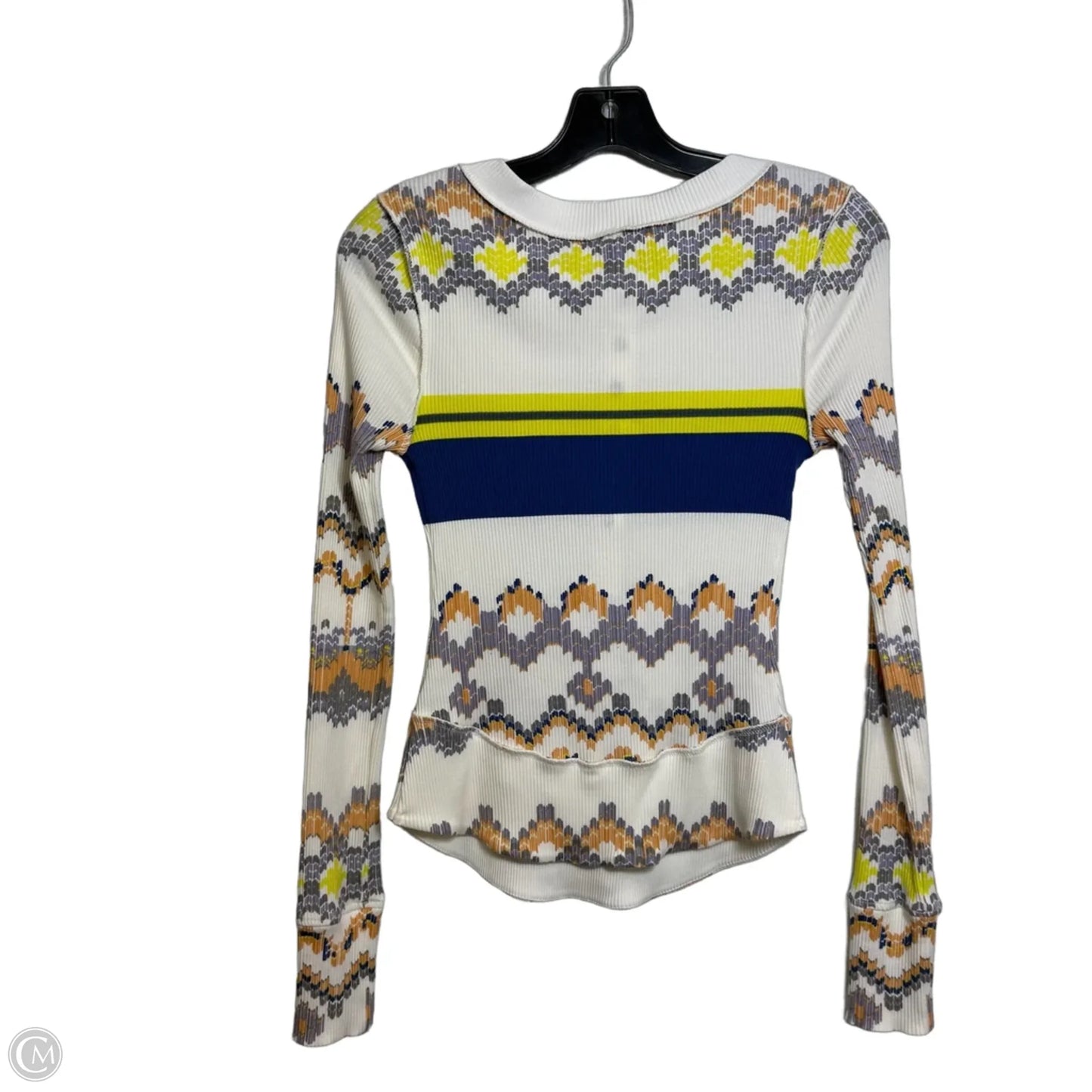 Top Long Sleeve By Free People In Striped Pattern, Size: Xs