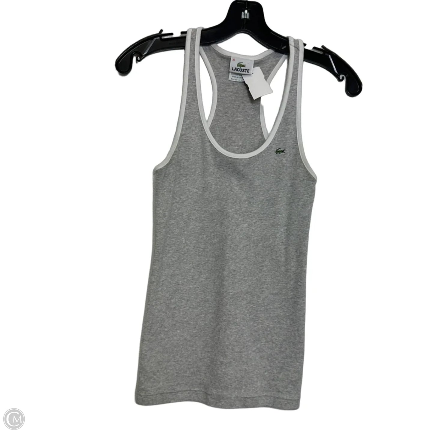 Athletic Tank Top By Lacoste In Grey, Size: S