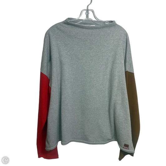 Top Long Sleeve By Peace Love World In Grey, Size: Xl