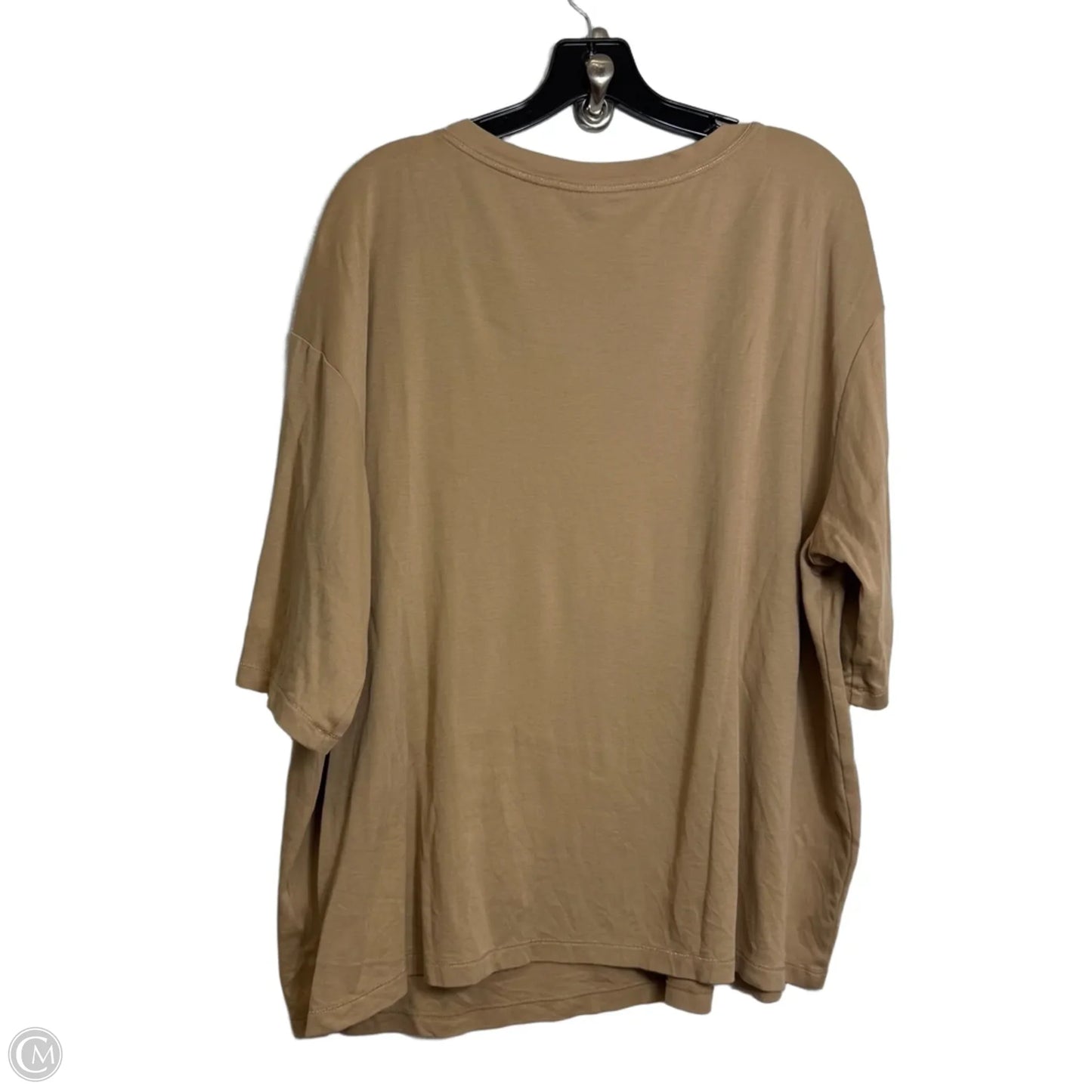 Top Short Sleeve By Chicos In Tan, Size: Xxl