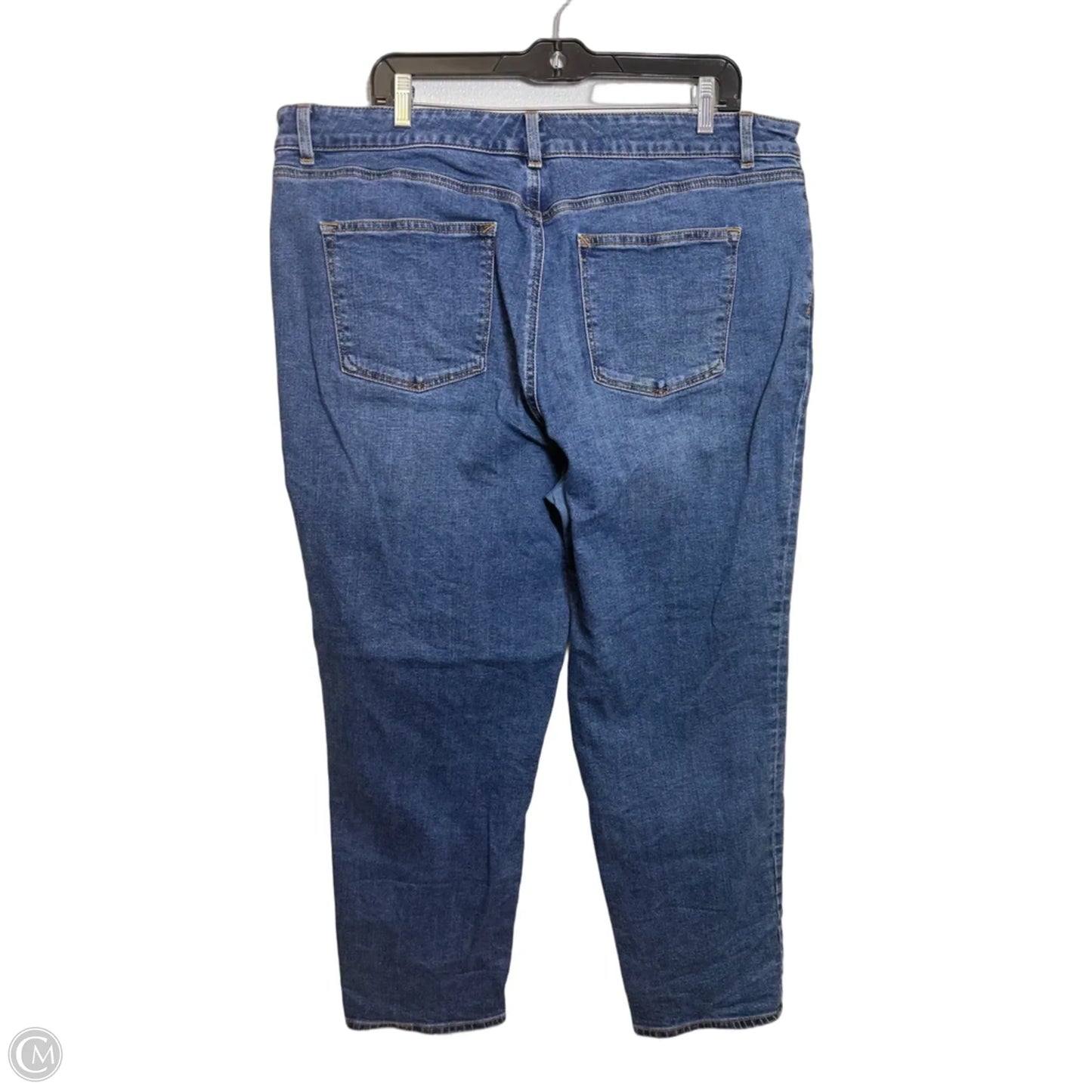 Jeans Straight By Talbots In Blue Denim, Size: 16