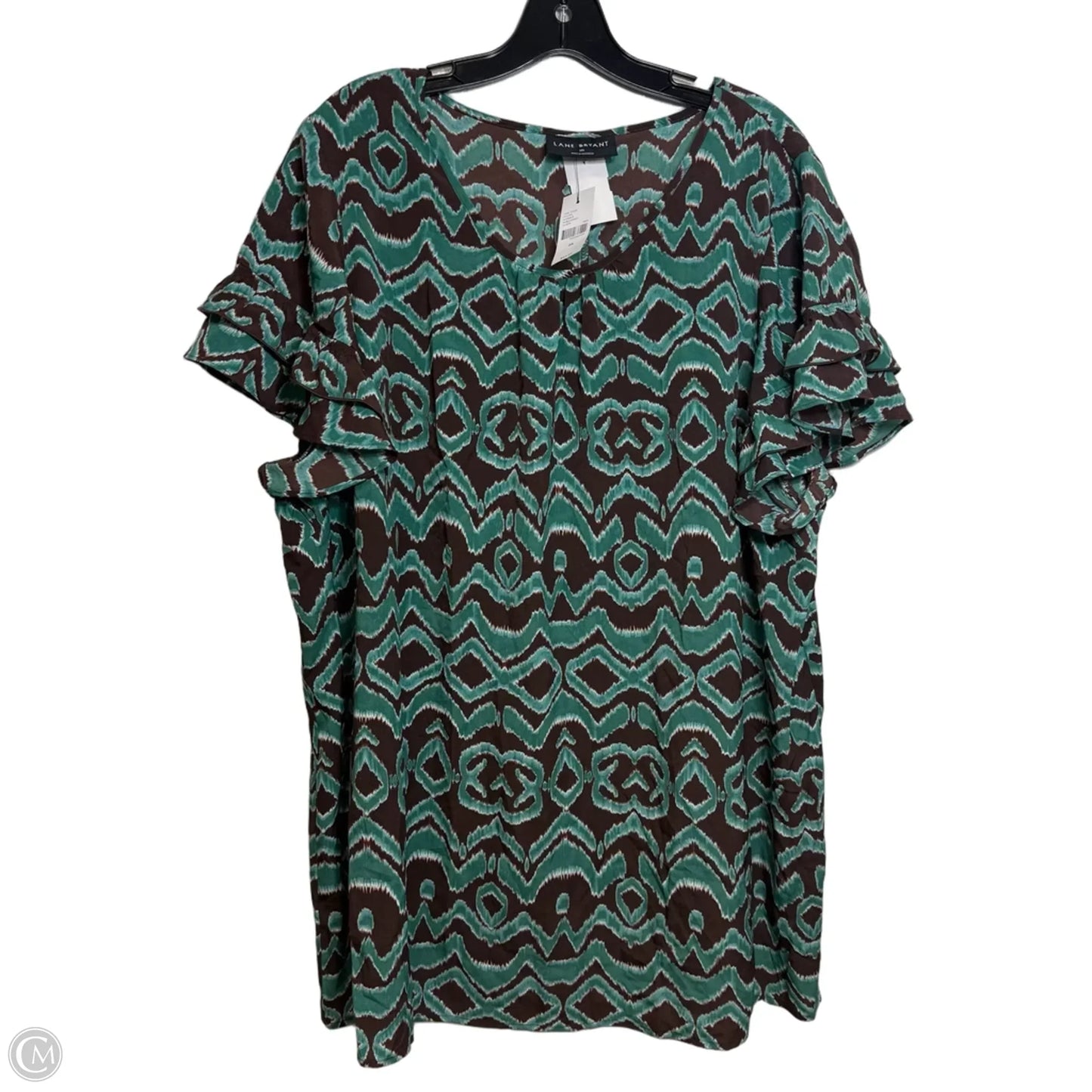 Tunic Short Sleeve By Lane Bryant In Brown, Size: 20